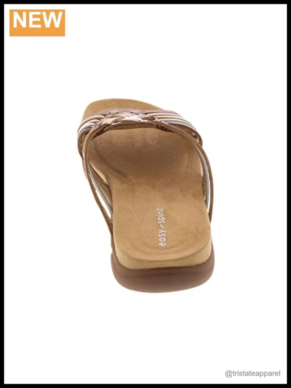 Woven Nappa Leather Slip-On Sandal Flexible Ankle Strap Low Heel